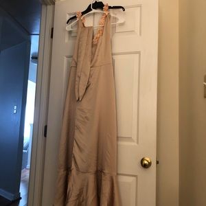 Show me your mumu luxe champagne midi dress